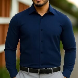 Blue চায়না মাইক্রো স্টিস ফেব্রিক শার্ট