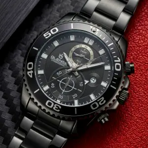 OLENSE Premium Stainless Steel Men's Watch (BLACK)